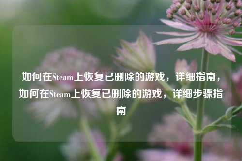 如何在Steam上恢复已删除的游戏，详细指南，如何在Steam上恢复已删除的游戏，详细步骤指南